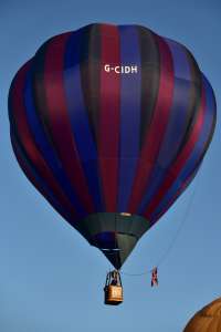 G-CIDH hot air balloon, a Cameron C-80, seen at Oswestry, Shropshire, United Kingdom on 23 August 2026. Photograph by Dave