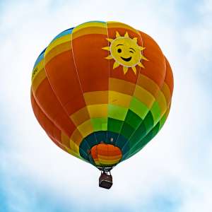 Sun hot air balloon G-CIDU, a Balony Kubicek SPOL. S R.O. BB22E. Photograph by Dave