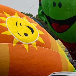 Sun hot air balloon G-CIDU, a Balony Kubicek SPOL. S R.O. BB22E, seen at Arrow, Warwickshire, United Kingdom on 31 May 2025. Photograph by Dave