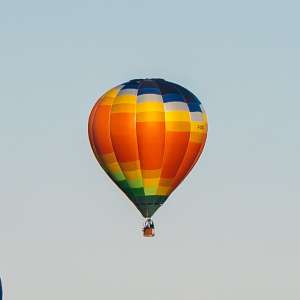 Sun hot air balloon G-CIDU, a Balony Kubicek SPOL. S R.O. BB22E, seen at Horningsham, Wiltshire, United Kingdom on 14 September 2019. Photograph by Dave