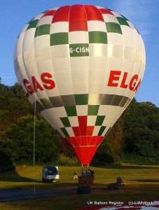 G-CIGN hot air balloon, a Cameron Z-90. Photograph by Lian Whitelock