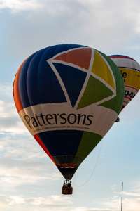 G-CIHC hot air balloon, a Cameron Z-105, seen at Northampton, West Northamptonshire, United Kingdom on 16 August 2026. Photograph by Dave