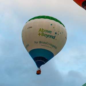 G-CIHG hot air balloon, a Cameron Z-90, seen at Leigh Woods, North Somerset, United Kingdom on 9 August 2015. Photograph by Dave