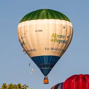 G-CIHG hot air balloon, a Cameron Z-90, seen at Horningsham, Wiltshire, United Kingdom on 14 September 2019. Photograph by Dave