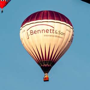 G-CIJB hot air balloon, a Cameron Z-90, seen at Leigh Woods, North Somerset, United Kingdom on 8 August 2014. Photograph by Dave