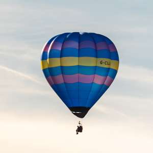 G-CIJJ hot air balloon, a Cameron O-31, seen at Arrow, Warwickshire, United Kingdom on 30 May 2026. Photograph by Dave