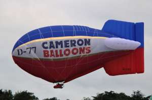 G-CIKC hot air balloon, a Cameron D-77. Photograph by G Bann
