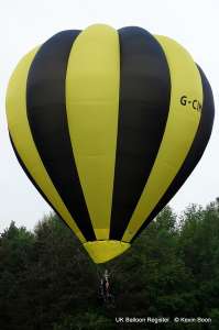 G-CIMW hot air balloon, a Cameron O-31. Photograph by Kevin Boon