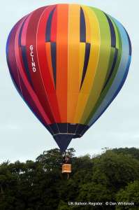 G-CIND hot air balloon, a Cameron C-70. Photograph by Dan Whitelock