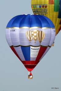 G-CIUK hot air balloon, a Cameron O-65. Photograph by G Bann