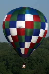 G-CIWY hot air balloon, a Wilkinson TJ Sackville 90. Photograph by G Bann