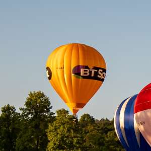 G-CJEI hot air balloon, an Ultramagic M-77, seen at Horningsham, Wiltshire, United Kingdom on 14 September 2019. Photograph by Dave