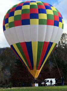 G-CJGC hot air balloon, a Cameron Z-105. Photograph by Balloon Spotters Archive