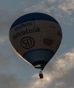 Plasticlad hot air balloon G-CJIH, a Lindstrand Technologies LTL Series 1-105, seen at Leigh Woods, North Somerset, United Kingdom on 9 August 2026. Photograph by Dave