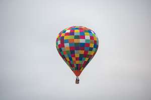 G-CJIK hot air balloon, a Cameron Z-77, seen at Arrow, Warwickshire, United Kingdom on 31 May 2025. Photograph by Dave