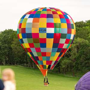 G-CJIK hot air balloon, a Cameron Z-77, seen at Arrow, Warwickshire, United Kingdom on 30 May 2026. Photograph by Dave
