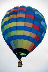 G-CJKI hot air balloon, an Ultramagic S-90, seen at Arrow, Warwickshire, United Kingdom on 31 May 2025. Photograph by Dave