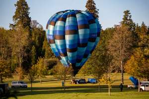 G-CJLT hot air balloon, a Cameron O-84, seen at Horningsham, Wiltshire, United Kingdom on 12 September 2026. Photograph by Dave