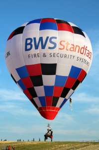 Bws hot air balloon G-CJRK, a Cameron Z-31, added to the archive 7 September 2026. Photograph by G Bann