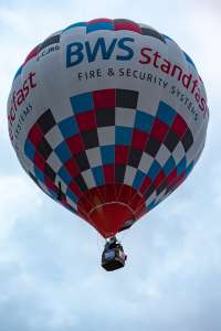 G-CJRO hot air balloon, a Cameron Z-105, seen at Telford, Telford and Wrekin, United Kingdom on 30 August 2026. Photograph by Dave