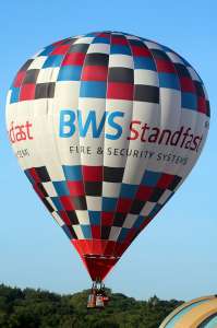 Bws hot air balloon G-CJRO, a Cameron Z-105, added to the archive 7 September 2026. Photograph by G Bann