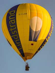 G-CJVH hot air balloon, a Lindstrand Technologies LTL Series 1-105, seen at Arrow, Warwickshire, United Kingdom on 29 May 2026. Photograph by Dave