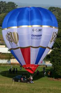Cameron hot air balloon G-CJWY, a Cameron O-31, added to the archive 7 September 2026. Photograph by G Bann