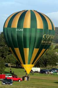 G-CJYZ hot air balloon, a Cameron Z-120. Photograph by G Bann