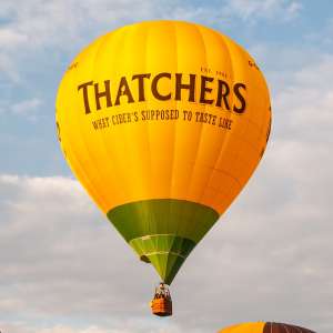 Thatchers hot air balloon G-CKEG, a Cameron Z-105