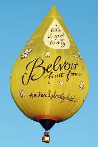 Belvoir hot air balloon G-CKFI, a Cameron DROP-95. Photograph by Fay Shepherd