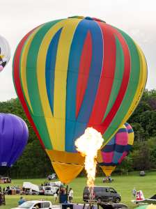G-CKIT hot air balloon, a Cameron C-60, seen at Arrow, Warwickshire, United Kingdom on 30 May 2026. Photograph by Dave