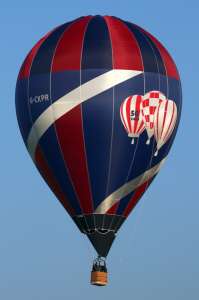 G-CKPR hot air balloon, a Cameron TR-65. Photograph by G Bann