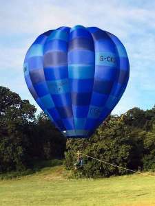G-CKSW hot air balloon, a Cameron O-26. Photograph by Simon Whatley