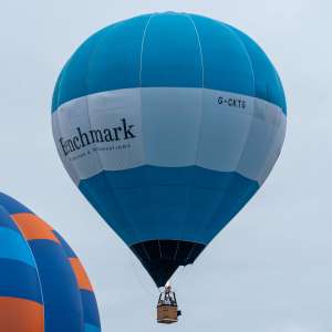 Benchmark hot air balloon G-CKTG, a Balony Kubicek SPOL. S R.O. BB26E. Photograph by Dave