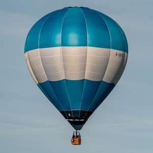 Benchmark hot air balloon G-CKTG, a Balony Kubicek SPOL. S R.O. BB26E, seen at Arrow, Warwickshire, United Kingdom on 30 May 2026. Photograph by Dave