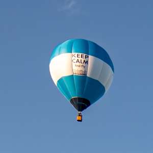 Benchmark hot air balloon G-CKTG, a Balony Kubicek SPOL. S R.O. BB26E, seen at Horningsham, Wiltshire, United Kingdom on 14 September 2019. Photograph by Dave