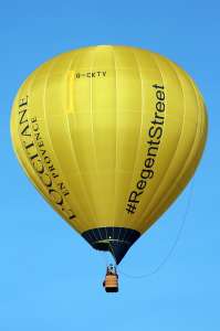 G-CKTV hot air balloon, a Lindstrand Technologies LTL Series 1-105, added to the archive 7 September 2026. Photograph by G Bann