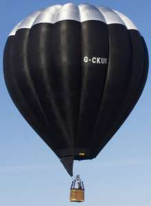 G-CKUK hot air balloon, an Ultramagic Shemilt ECO 50. Photograph by Ultrmagic Balloons
