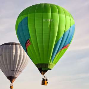 G-CKWJ hot air balloon, a Lindstrand Balloons LBL 77A. Photograph by Dave