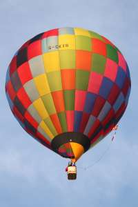 G-CKXR hot air balloon, a Lindstrand Technologies LTL Series 1-105. Photograph by G Bann