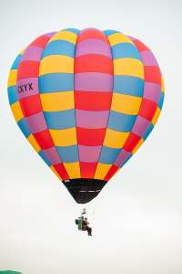 G-CKYX hot air balloon, a Cameron O-31, seen at Arrow, Warwickshire, United Kingdom on 31 May 2025. Photograph by Dave