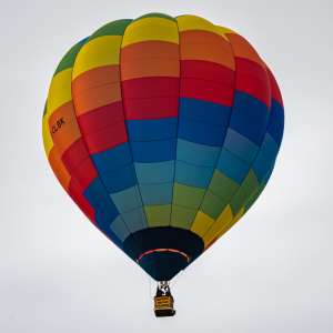 G-CLBK hot air balloon, an Ultramagic H-77, seen at Corsley Heath, Wiltshire, United Kingdom on 14 September 2025. Photograph by Dave