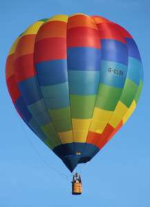 G-CLBK hot air balloon, an Ultramagic H-77, added to the archive 7 September 2026. Photograph by Vince Horan