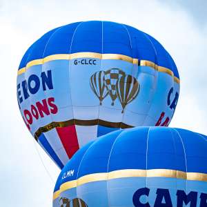 Cameron hot air balloon G-CLCC, a Cameron SPORT-90. Photograph by Dave