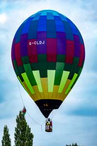G-CLDJ hot air balloon, a Lindstrand Technologies LTL Racer 60, seen at Telford, Telford and Wrekin, United Kingdom on 24 August 2025. Photograph by Dave