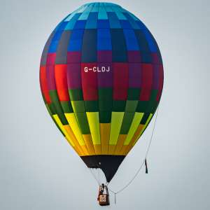 G-CLDJ hot air balloon, a Lindstrand Technologies LTL Racer 60. Photograph by Dave