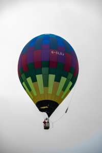 G-CLDJ hot air balloon, a Lindstrand Technologies LTL Racer 60, seen at Arrow, Warwickshire, United Kingdom on 31 May 2025. Photograph by Dave