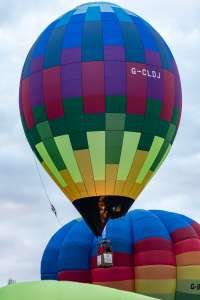 G-CLDJ hot air balloon, a Lindstrand Technologies LTL Racer 60, seen at Telford, Telford and Wrekin, United Kingdom on 30 August 2026. Photograph by Dave