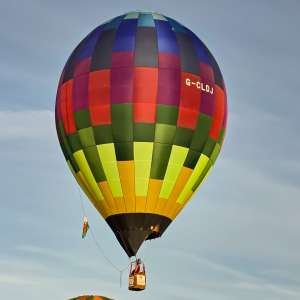 G-CLDJ hot air balloon, a Lindstrand Technologies LTL Racer 60, seen at Arrow, Warwickshire, United Kingdom on 30 May 2026. Photograph by Dave