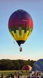 G-CLDJ hot air balloon, a Lindstrand Technologies LTL Racer 60, seen at Arrow, Warwickshire, United Kingdom on 29 May 2026. Photograph by Dave
